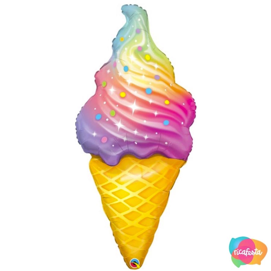 Balão sorvete colorido 