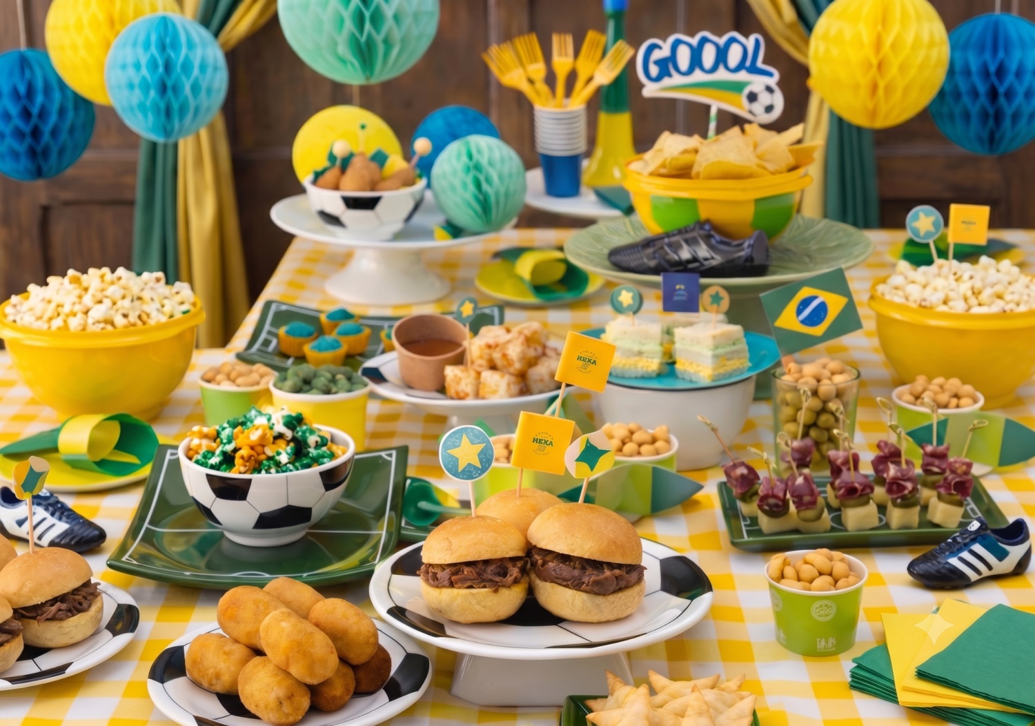 petiscos para os jogos do Brasil rica festa